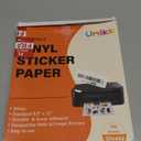 Umikk Printable Vinyl Sticker Paper 110 Sheets -Glossy White Sticker Paper Waterproof, Sticker Printer Paper for Inkjet Printer & Laser Printer, Size 8.5" x 11" A4 Printer Paper