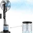 Upgraded Misting Fan with 4L Large Water Tank | 5 Speeds & 3 Modes Outdoor Misting Fan with Remote, Mister Fan for Home Bedroom Patio Outdoor