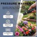 High Pressure Sprayer, Larnto High Pressure Hose Nozzle, Adjustable High Hose Nozzle, Home High-Pressure Car Wash Water, Suitable for Watering Flowers, Vegetables and Washing Vehicles