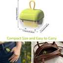 Reusable Lint Roller Washable Mini Sticky Roller Portable Remover for Clothes, Sofa, Car & Travel Pet Hair Removal Tool (Green 6Pack)