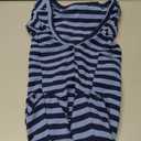 Dog Winter Warmer Fleece Onesie, Bodysuit for Small Medium Large Dogs, Stretchy Cold Weather Pet Warmer Jumpsuit Puppy Onesie Lightweight, Blue Stripe, Large