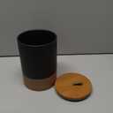 Large Jar with Lid, Ceramic Coffee Container with Airtight Lids, Food Storage Containers, Kitchen Canisters for Countertop Coffee Bar Accessories Weeding Gift - Black & 64 fl.oz