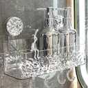 Shower Caddy Suction Cup, Wall Mounted Rack Organizer Removable Bathroom Shelf, No Drilling Larger Storage Rack Upgraded, Bathroom Suction Caddy