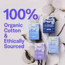 August Regular Cotton Menstrual Pads, 36-Pack Ultra Thin Pads with Wings, Hypoallergenic Sanitary Napkins with Organic Cotton Topsheet, Compostable Wrappers, Toxin Free, Fragrance Free