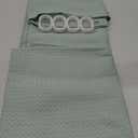 Dynamene Mint Green Fabric Shower Curtain - Waffle Weave Textured Heavy Duty Cloth Shower Curtains for Bathroom, 256GSM Hotel Luxury Weighted Bath Curtain Set with 12 Hooks,72x72, Mint Green