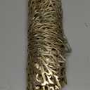 Set of 6 Round Placemats Gold, Heat-Resistant PVC Table Mats with Luxury Metallic Glossy Finish for Thanksgiving Christmas Wedding Party Decor, Easy to Clean