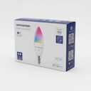 Lightinginside E12 Smart Light Bulbs 60W Equiv., Work with Alexa/Google Home/Smart Life, 500LM 6W RGBCW Candle Candelabra LED Light Bulbs, No Hub Required, 2.4G WiFi Bluetooth Bulb, ETL Listed, 5PCS