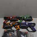 ArmoGear Set of 4 Laser Tag Guns with Vests - Laser Tag Set for Kids and Adults - Toy Guns with 150 ft Range, Night Vision, Invisibility Mode - Battery Operated - Multiplayer Outdoor Game for Ages 8+