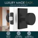 Mega Handles Ribba Passage Door Handle - 1 Pack Reversible Black Door Handle, Heavy Duty No Lock Door Handles Interior for Closet & Hallway, Fits All Standard Door Sizes - Matte Black