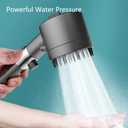 Filtered Shower Head with Handheld & High Pressure - Ion Drops Shower Head with 75" Stainless Hose for Hard Water | 3 Spray Modes Shower with 10 Replaceable Filters