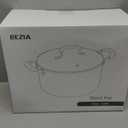 8 Quart Pot with Lid, BEZIA Ceramic Nonstick Stock Pot with Lid, Induction Ready, Large Cooking Pot with Silicone Handle, Compatible with All Cooktops, Dishwasher Safe