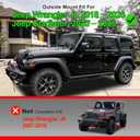 Outside-Mount Window Visors Rain Guards for Jeep Wrangler JL 2018-2026/Jeep Gladiator 2020-2026, Full-Size Wind Vent Deflectors Car Accessories Dark Smoke 4-Piece Set with Thicker