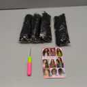 16 Inch 10 Packs Yanky Twist Crochet Hair Pre-twisted Natural Black Kinky Mini Spring Twist Plus Small Curly Senegalese Twist Braids (1B)