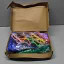 PLULON 7 Pieces Party Wigs and 7 Pieces Sunglass Set, Neon Short Bob Wig Sunglass Pack Costume Colorful Cosplay Wig Daily Party Hairpieces for Bachelorette Neon Party Favors, Halloween and Decorations