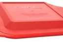 Pyrex 222-PC Red Square Plastic Food Storage Replacement Lid Cover - Made in USA