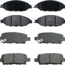 Replacement for Brake Pads Ceramic Front and Rear Infiniti Jx35 2013, Infiniti Qx60 2014-2019, Murano 2015-2019, Pathfinder 2013-2019 Brake Kits D1649,D905