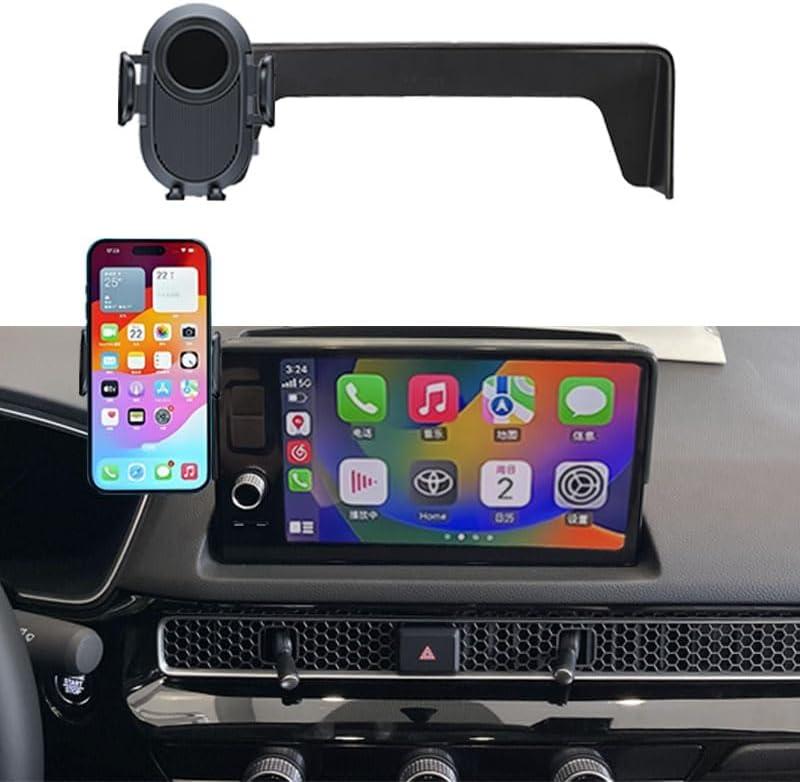 Car Phone Holder for 2022-2025 2026 Honda Civic Accessories,Phone Mount with Dash Organizer for Civic with 9-inch Screen,Hands-Free 360 Degree Rotation Dash Mount Cell Phones Holder