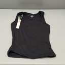 QINSEN Women's Sleeveless Top Sexy Sweetheart Neck T Shirts Belly Hide Cropped Tee Top M Black