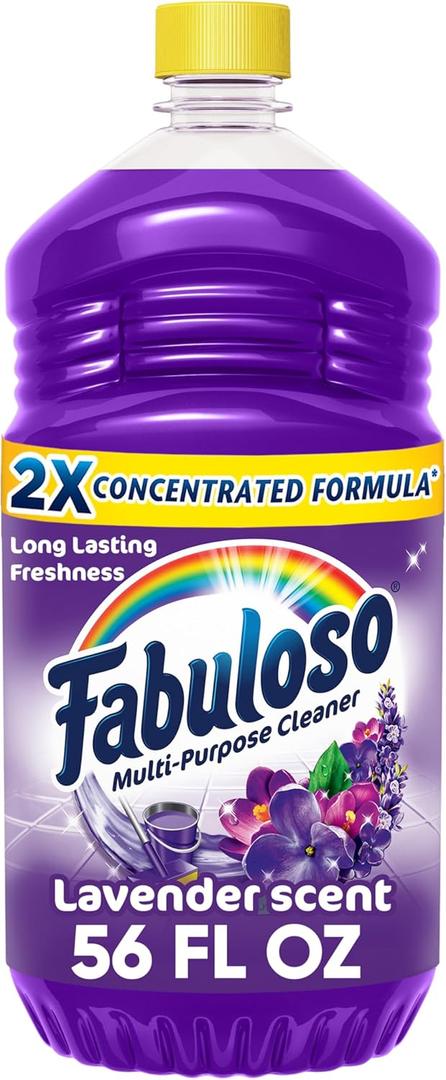 Fabuloso Multi-Purpose Cleaner & Floor Cleaner, 2X Concentrated, Lavender Scent, 56 fluid ounces (56 Fl Oz (Pack of 1)