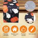 Halloween Table Runner, 72.44x13in Halloween Table Decorations Polyester Pumpkin Boo Ghost Runner Seasonal Fall Spooky Table Decorations for Outdoor Indoor Halloween Party Supplies