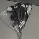 Artificial Rose Flower,10 Non Fading Single Stem False Silk Flower Roses, Realistic Blossom Flora for DIY Home Decoration Bridal Wedding Bouquet Halloween Decoration (Black White)