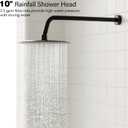 Gabrylly Shower System Black, Wall Mounted Slide Bar Shower Faucet Set Complete,High Pressure 10" Rain Shower Head with 5-Setting Handheld Shower,Shower Combo Set with Shower Valve