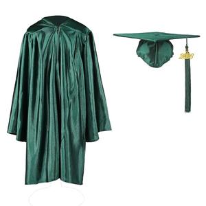 FtyFty Shiny Kindergarten Graduation Cap and Gown Set (36, Forest Green)