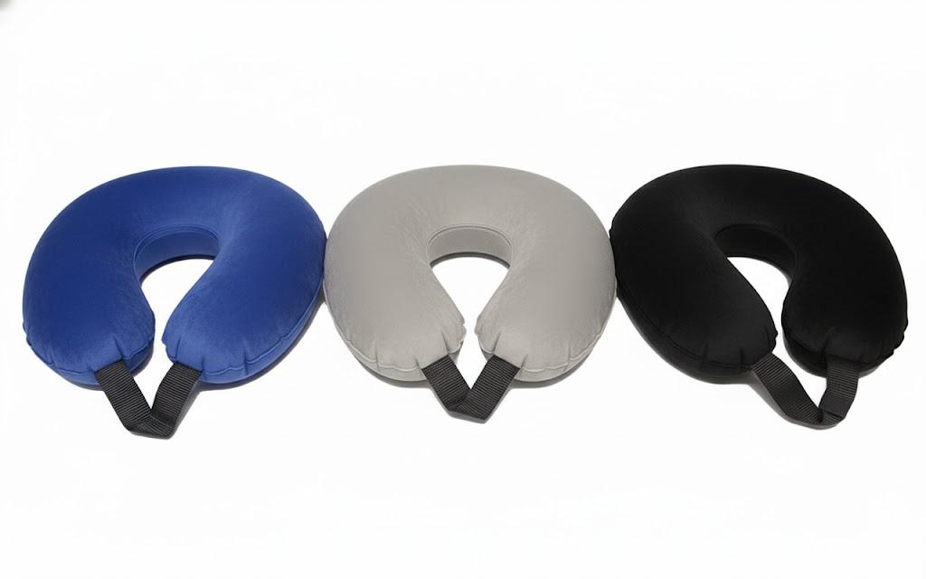Neck Pillows for Travel-Head Neck Support Travel Pillow for Traveling, Car, Home, Office Adjustable 3 Pack, Blue, Grey, Black