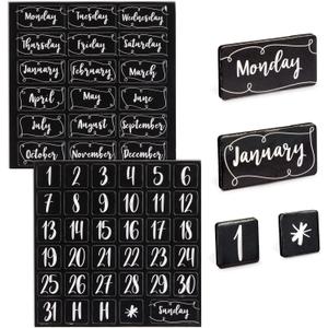 Juvale Magnetic Numbers for Whiteboard Calendar - Large Black, 50-Piece - Calendar Number Magnets & Magnetic Days & Months for Classroom Accessories
