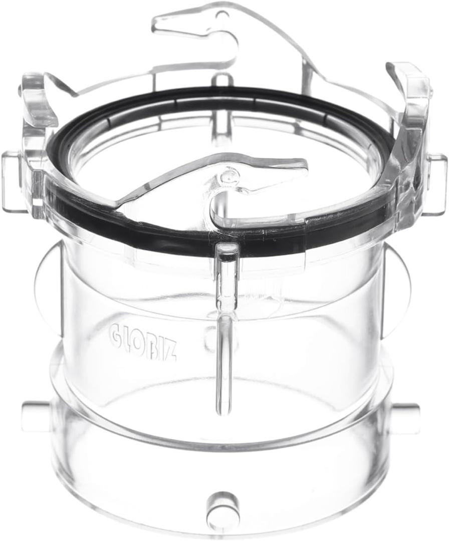 GLOBIZ 3.5" RV Clear Sewer Hose Adapter Sewer Hose Extender Compatible with Most Brands of Bayonet/ Lug Adapter Polycarbonate Made UV-Resistant(1Pack) Clear(8044)