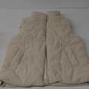 EVALESS Corduroy Puffer Vest for Women Lightweight Stand Collar Sleeveless Jackets Zip Up Clothes Fashion 2025, Medium