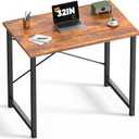 DUMOS 32 Inch Small Computer Desk, Gaming Desks for Home Office Bedroom
Modern Study Writing Work Table, Craft PC Desk Simple Workstation with Reinforcement Structure, Rustic Brown