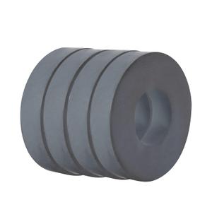 Ferrite Magnet Ring OD2.4 x ID1.3" x 0.4", Grade C8 Ceramic Magnets for Industry Science Experiment,Crafts and Hobbies-4pcs