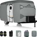 Travel Trailer Cover, 7 Layers Fiberglass Camper RV Cover (Fits 13' - 16' Trailers), Tear Resistant Waterproof Motohome Trailer Cover