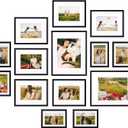 Giftgarden 14 Pack Black Picture Frames Set, 2pcs 11x14 Matted for 8x10, 6pcs 8x10 Matted for 5x7, 6pcs 5x7 Matted for 4x6, Gallery Frame Collage for Wall or Tabletop Display
