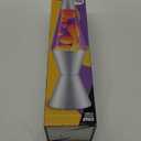 Lava Lite 21250400US2125 Lava The Original Silver Base Lamp with Yellow Wax in Purple Liquid, 14.5", Yellow/Purple