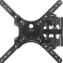 MOUNTUP Full Motion TV Wall Mount for Most 26-60 Inch TVs, Max VESA 400x400mm Wall Mount TV Bracket with Swivel Tilting Extension Level Adjustment for LED LCD Flat Curved TVs Up to 77 LBS, MU0018 (Arm: 15.3")