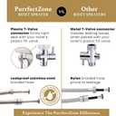 Purrfectzone Bidet Sprayer for Toilet, Handheld Sprayer Kit, Cloth Diaper Sprayer Set - Easy to Install - Stainless Steel