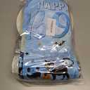 Blue Halloween Birthday Decorations,198pcs Ghost Party Decorations Tableware Happy Boo Day Plates Napkins Cups Tablecloth Banner Swirls,Topper,Balloon for boy Halloween Party Decorations,Serve 24