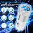 2 x [Apple MFi Certified] iPhone Fast Car Charger, Dual USB A Rapid Car Charger with 2x3Ft Lightning Cable Cord Compatible for iPhone 14/13/12/11/Pro Max/XS/XR/X/8 Plus/7/SE, iPad, Airpods