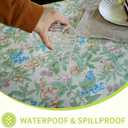 Rectangle Picnic Table Cloth, Elastic Waterproof Fitted Vinyl Tablecloths for 6 Foot Tables, Wipeable Flannel Backed Table Covers for Dining, Camping, Outdoor(Mulberry,30"x72")