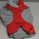 Lelepet Warm Dog Coat - Reflective Waterproof Fleece Vest with Adjustable Buckle Hook & Loop, Windproof Winter Jacket Dog Coats for Small Medium Large Dogs, Red, L