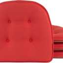 Klear Vu Omega Non-Slip Chair Cushions, Assembled in USA, U-Shaped Skid-Proof Seat Pads for Dining Room, Kitchen, Office, 15"x16" 4 Pack Solid Coral 4 Count