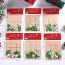 2 x FestalMart Christmas Gifts - 6pcs Wooden Board Game with Cards for Tic Tac Toe, Classic Family Game, Stocking Stuffers & Goody Bag Fillers for Kids Boys and Girls
