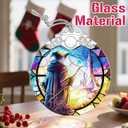 3 x Christmas Ornaments: Stained Glass Ornament, Christmas Tree Ornament, Hanging Ornaments for Home Decor & Xmas Tree Decorations  Exquisite Holiday Decor, Gifts & Holiday Present - Witch (Wizard)
