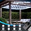 LitHome 10 x 10FT Gazebo Net Lights Outdoor, 280 LED Gazebo Lighting Waterproof, 8 Modes Connectable Net Lights with Timer, Cool White Christmas Mesh Light Plug in for Bushes, Pergolas, Garden Decor