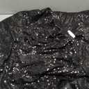 David's Bridal Sculpted Strapless Neckline Sequin Sheath Dress (14, Black)