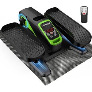 VIVURN-018 Under Desk Elliptical 12 Speed 5 Modes Mini Motorized Leg Exerciser While Sitting for Seniors As Seen on TV with Non-Slip Mat Quiet & Portable Electric Pedal Exerciser for Home and Office (Green)
