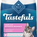 5 x Blue Buffalo Tastefuls Natural Dry Food for Adult Cats, Sensitive Stomach, Chicken & Brown Rice Recipe, 3-lb. Resealable Bag (EXP 11/11/26)
