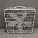 BLACK+DECKER Box Fan with 3 Speed Settings, 20 Box Fan with Carrying Handle, Rotary Knob and Recessed Cord Storage, Portable Fan and Cooling Fan for Home, Office, Garage, Basement & More (White)